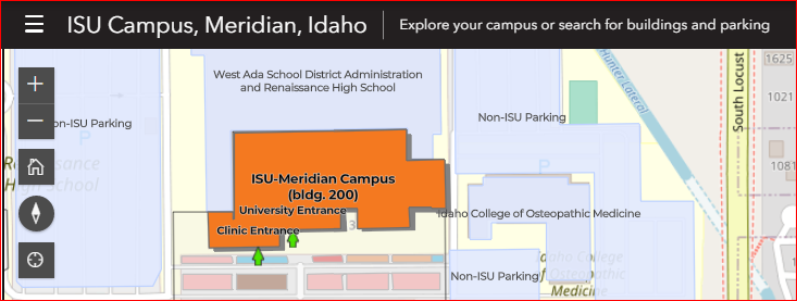 Campus Map, ISU Meridian