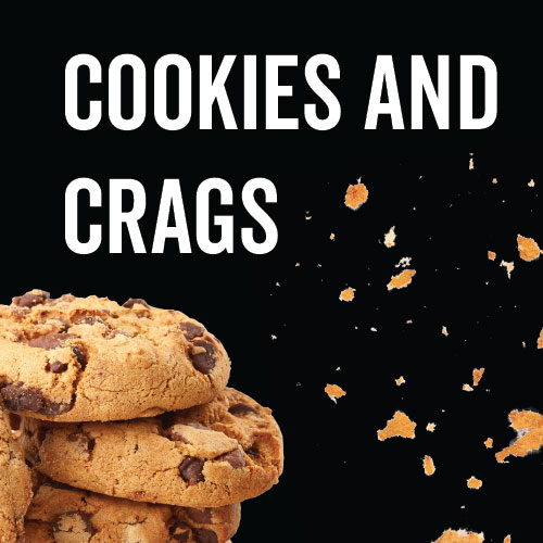 Stack of chocolate chip cookies on black backgrounds