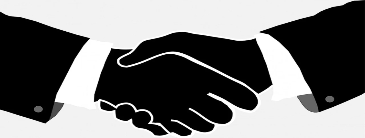 Graphic of people shaking hands
