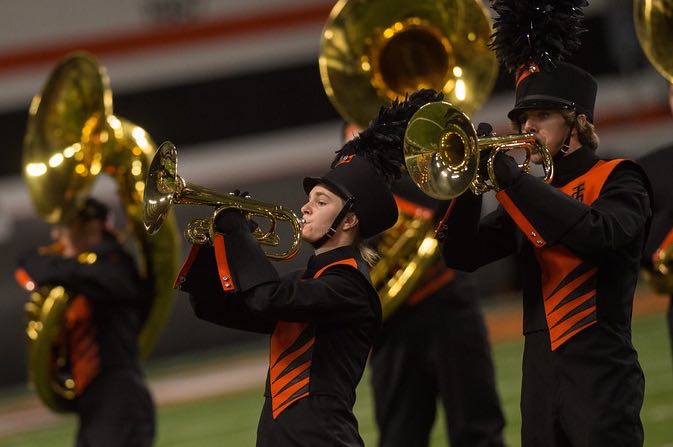 Several Marching Band Students