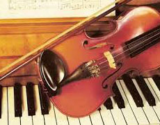 a violin and piano 