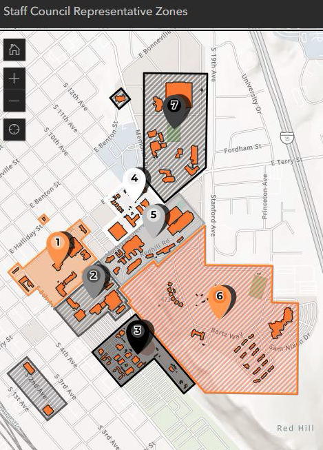 Staff Council Mapping Tool Screenshot