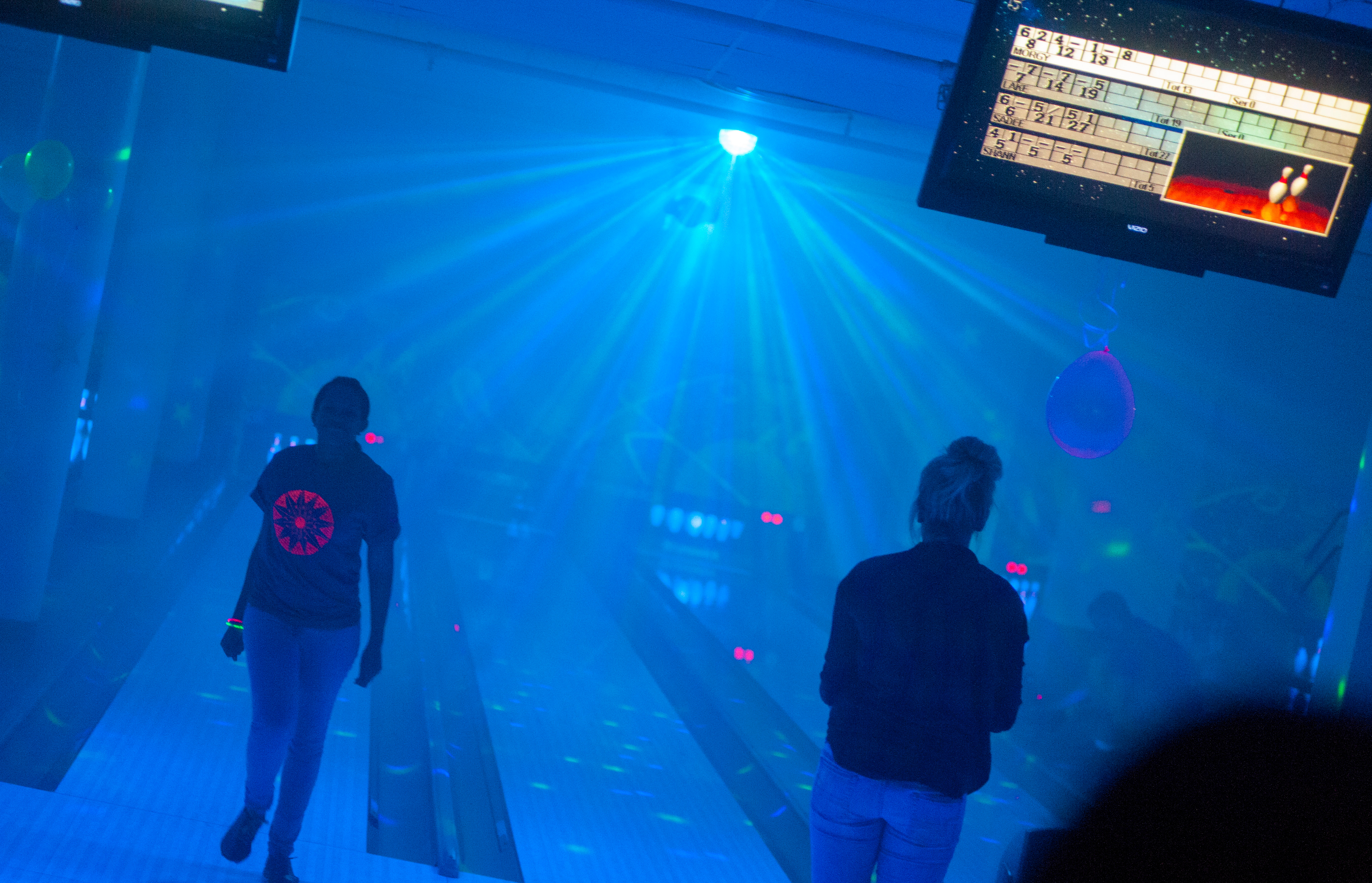 Students at the Bowling Alley