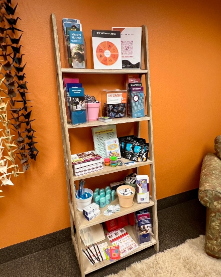 Idaho Falls Campus Wellness Shelves with free supplies