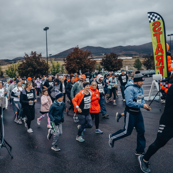 Runners begin a 5K run