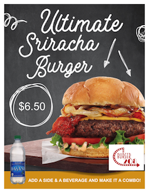 Sriracha Burger, $6