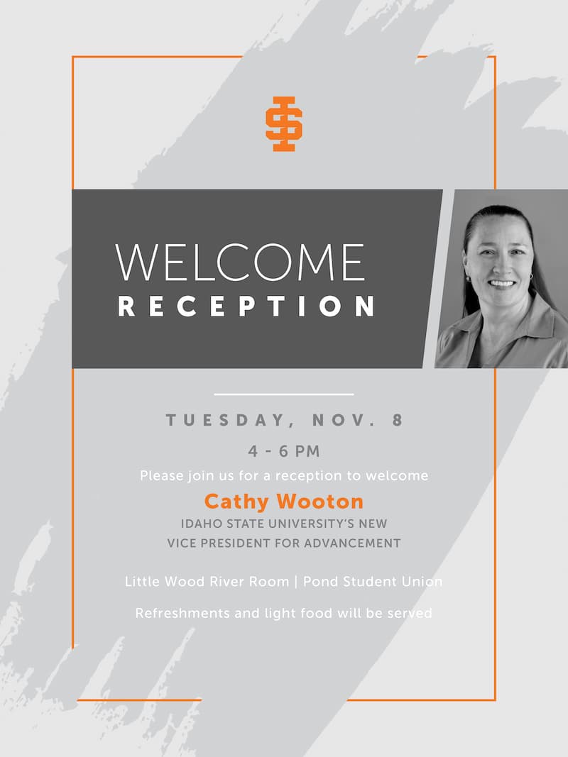 Cathy Wooton Reception Invite