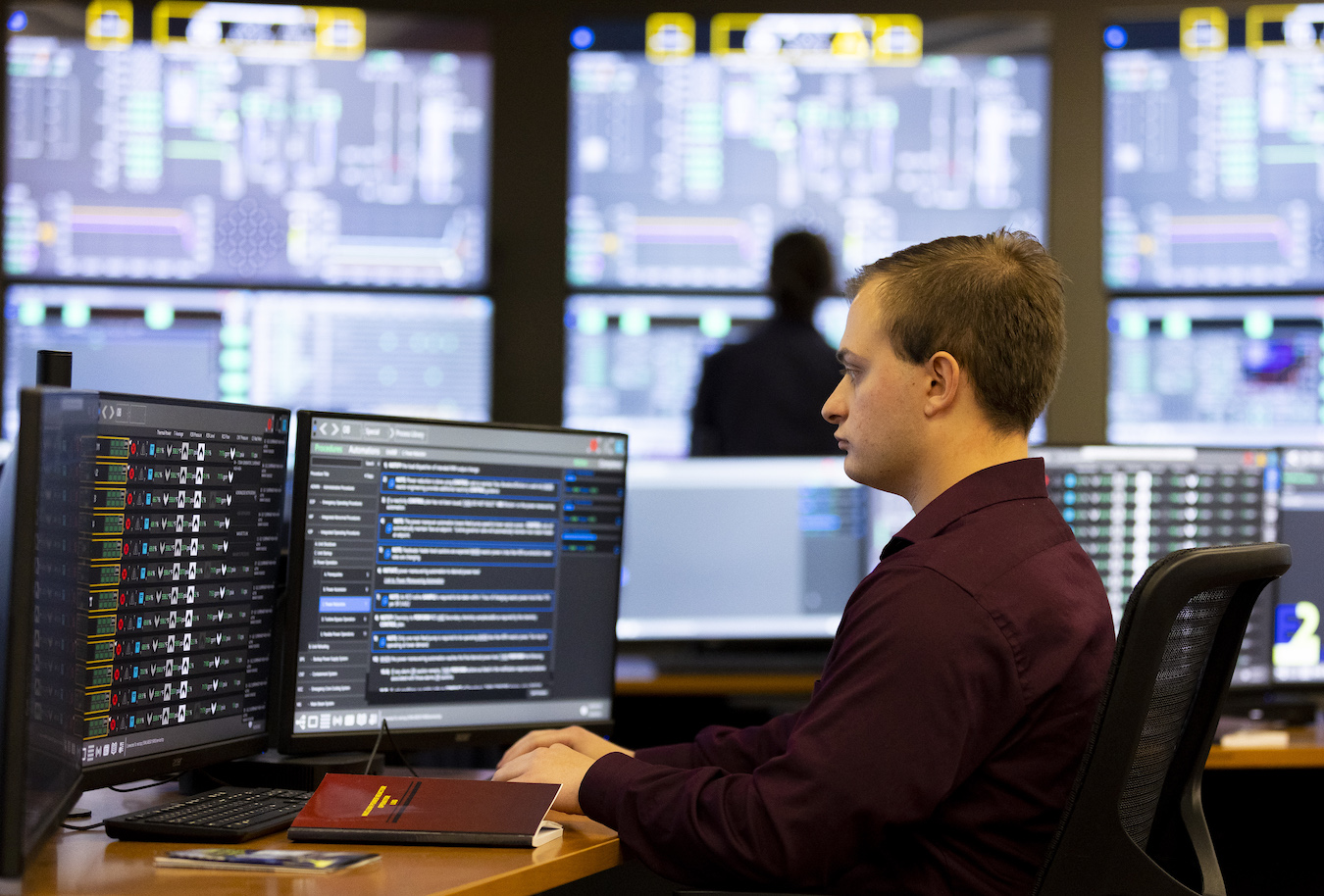 A student at a computer