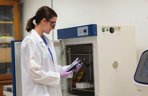 Lillian Ashbocker, a Project SEED participant, works on a project at Idaho State University.