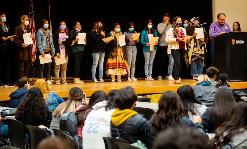 Students participating in the 2021 Hispanic Youth Leadership Summit