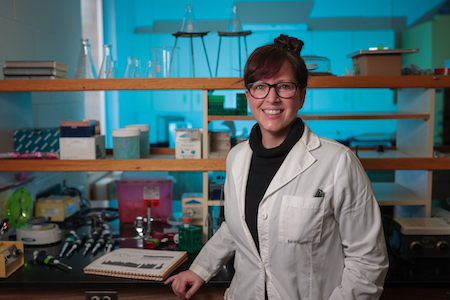 Kristen Lane in her laboratory