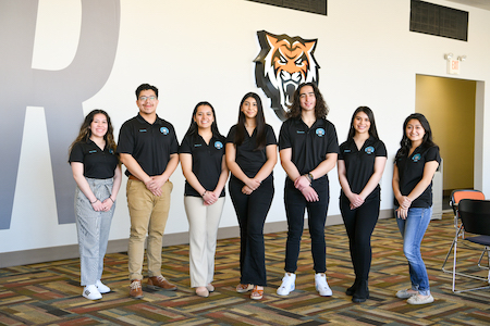 A group of students who are members of SACNAS