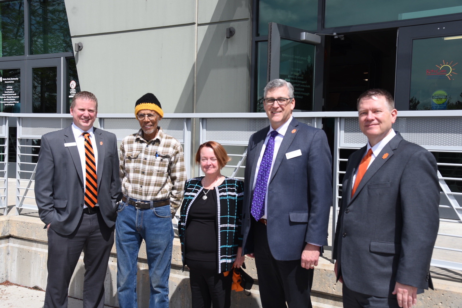 Ryan Gerulf, Director of Development for the Kasiska Division of Health Sciences, Bill “Action” Jackson, Northwest Health Science and Scholarship Initiative President, Rex Force, Vice President for Health Sciences and Senior Vice Provost for Idaho State University, Teresa Conner, Dean for the College of Health at Idaho State University, Kevin Satterlee, President of Idaho State University