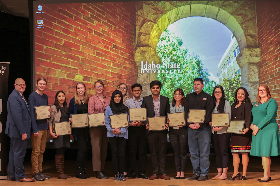 group shot of research symposium winners