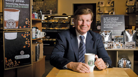 Orin Smith sitting at a Starbuck's Cafe