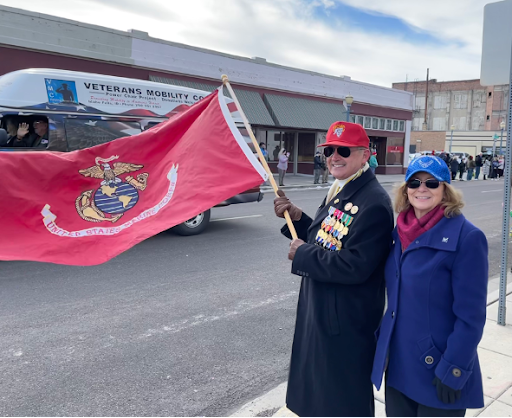 Paul and Gina Briggs at the Veteran's Day Parade