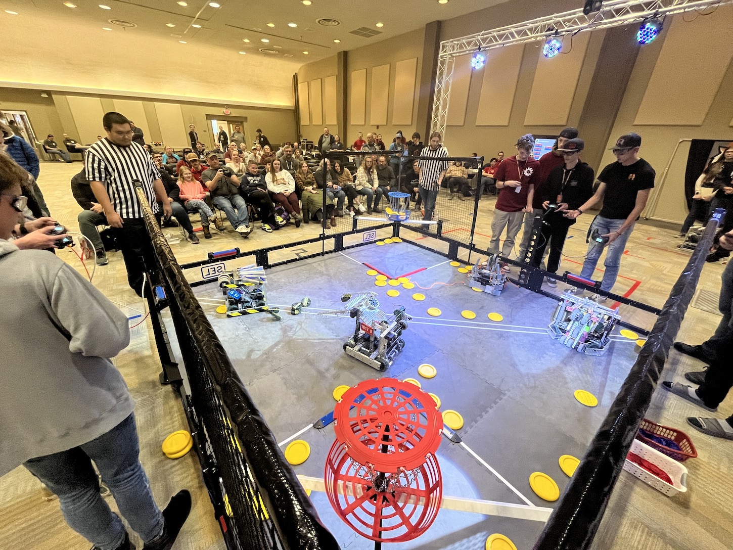 Students drive robots