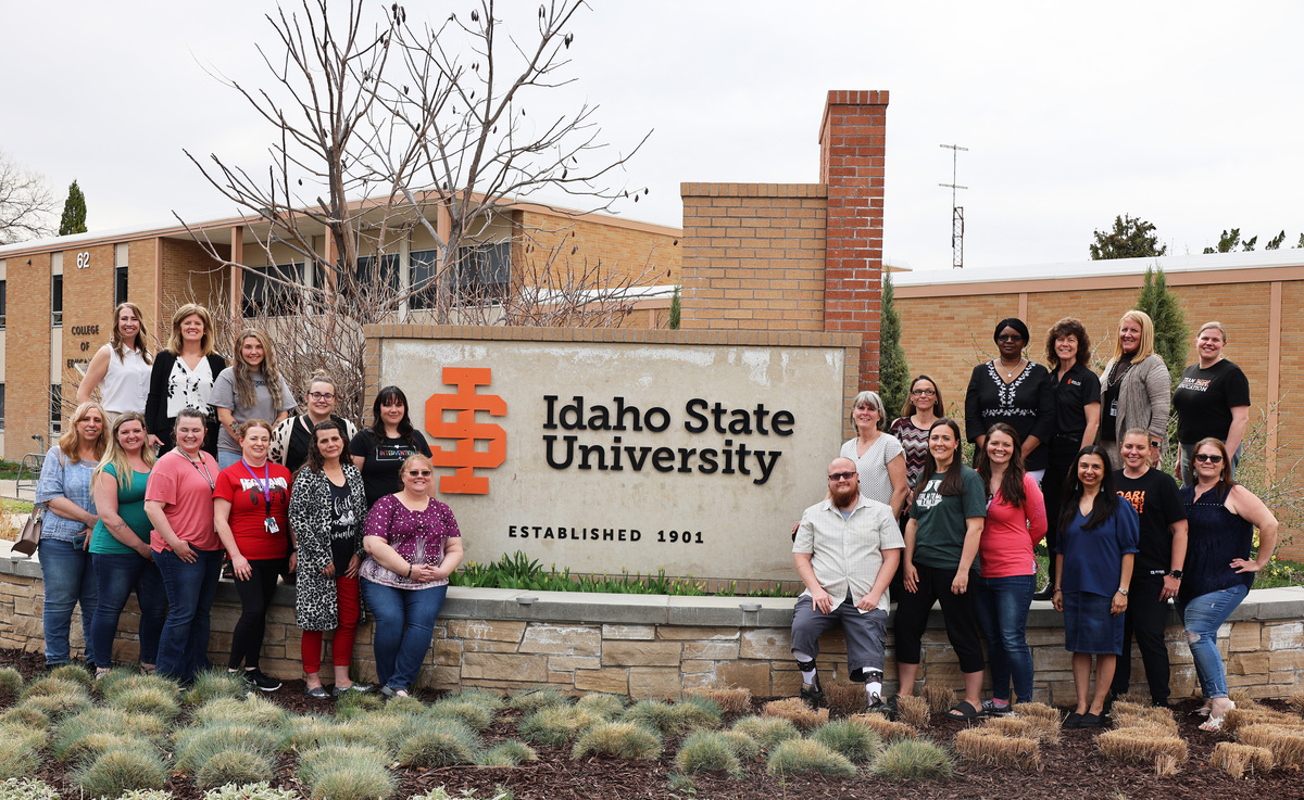 Group shot of students outside