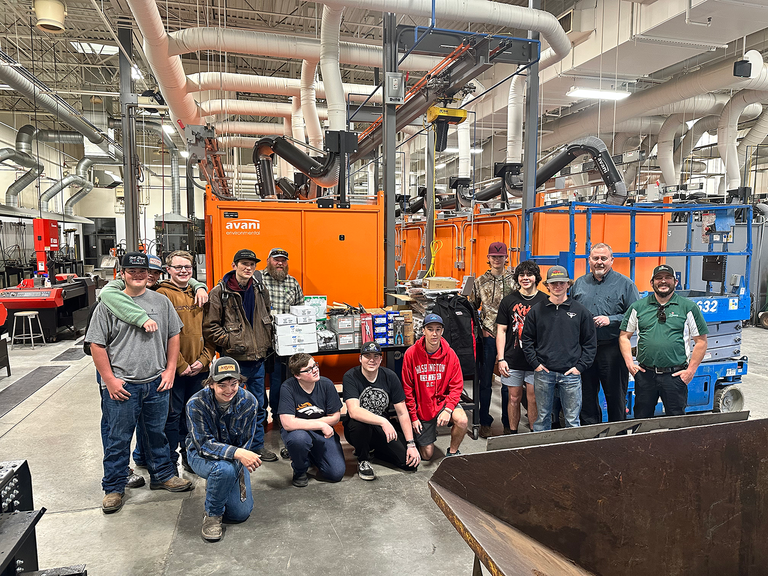 A group of students pose for a photo