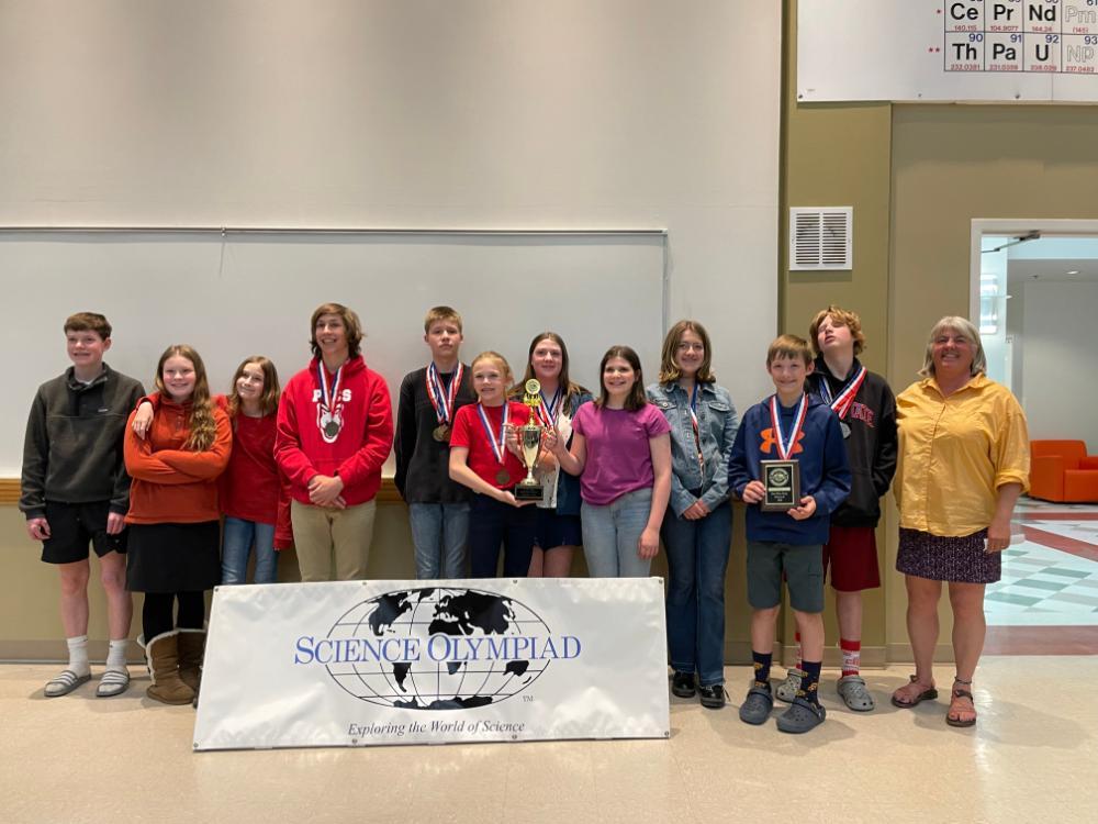 Pocatello Community Charter School’s Eastern Idaho Science Olympiad team poses for a photo after winning the 2024 competition. 