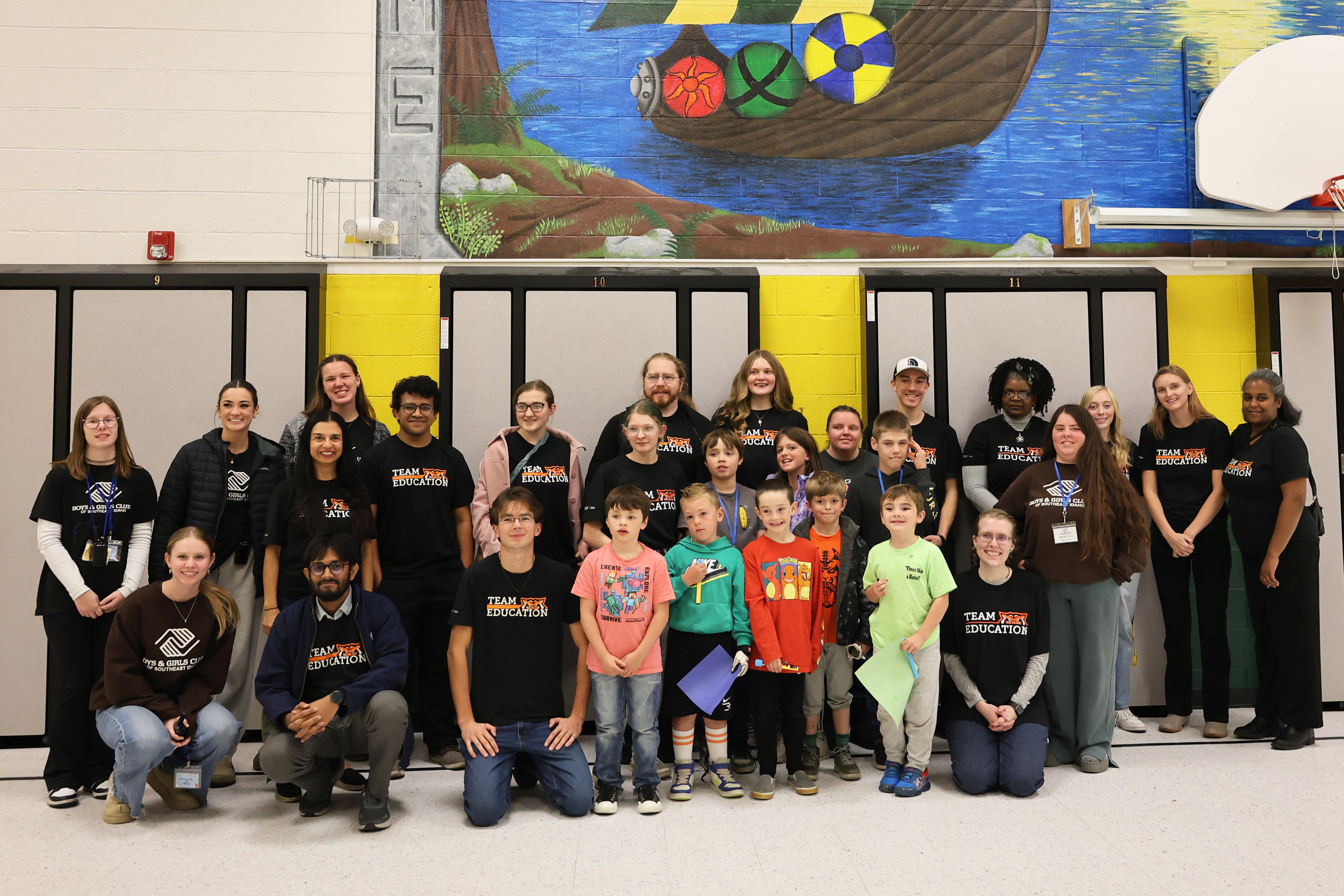 Kids at Boys and Girls Club of SE Idaho during a STEM event