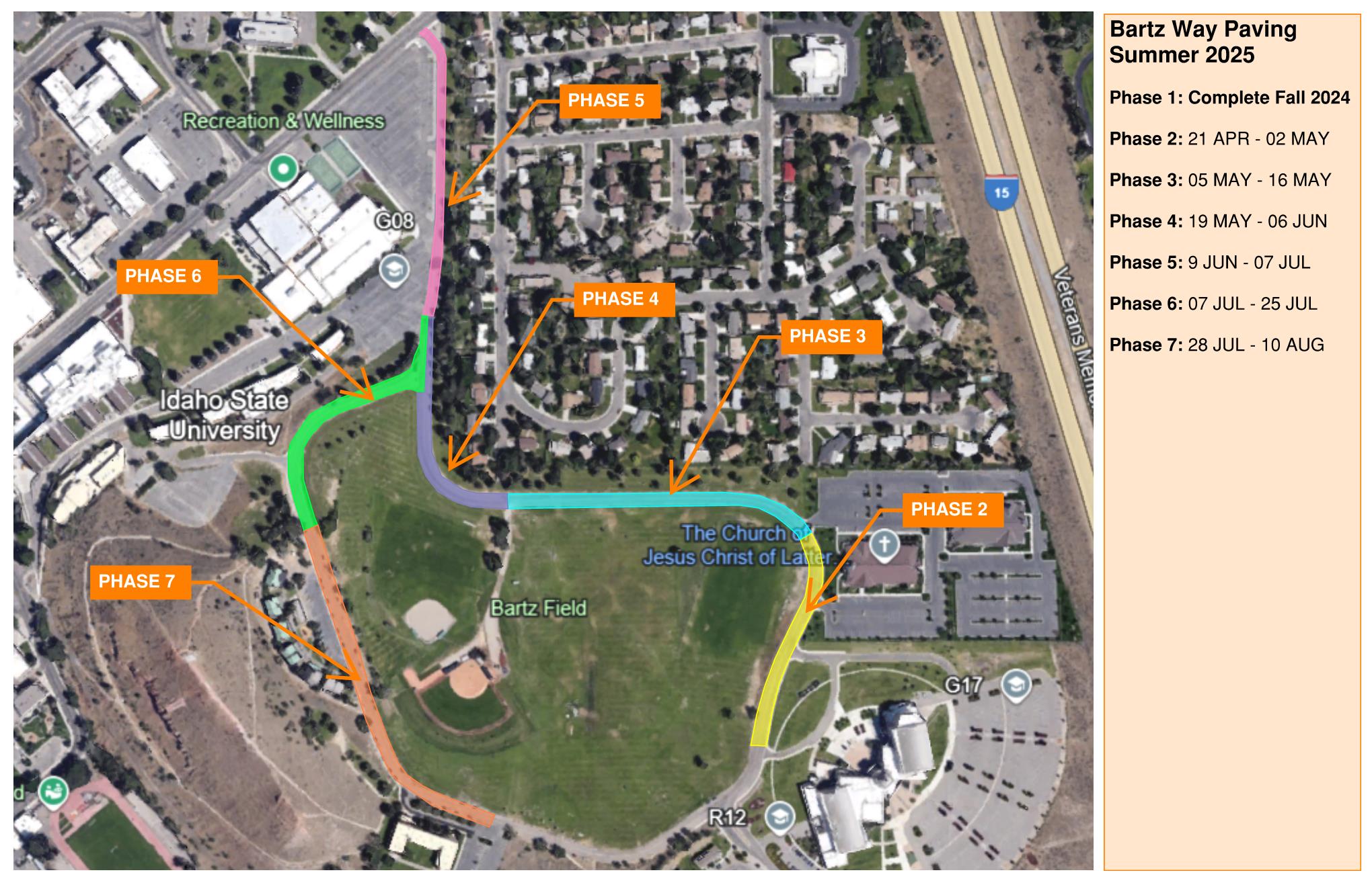 Bartz Way Construction Map