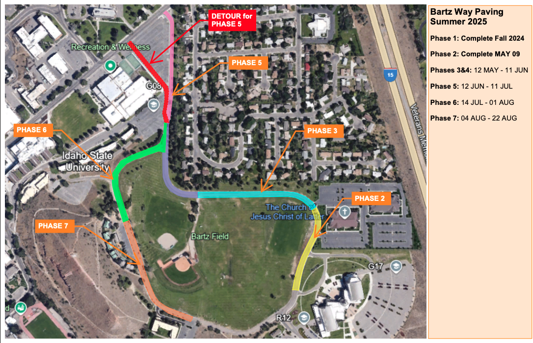 Map of Bartz Way