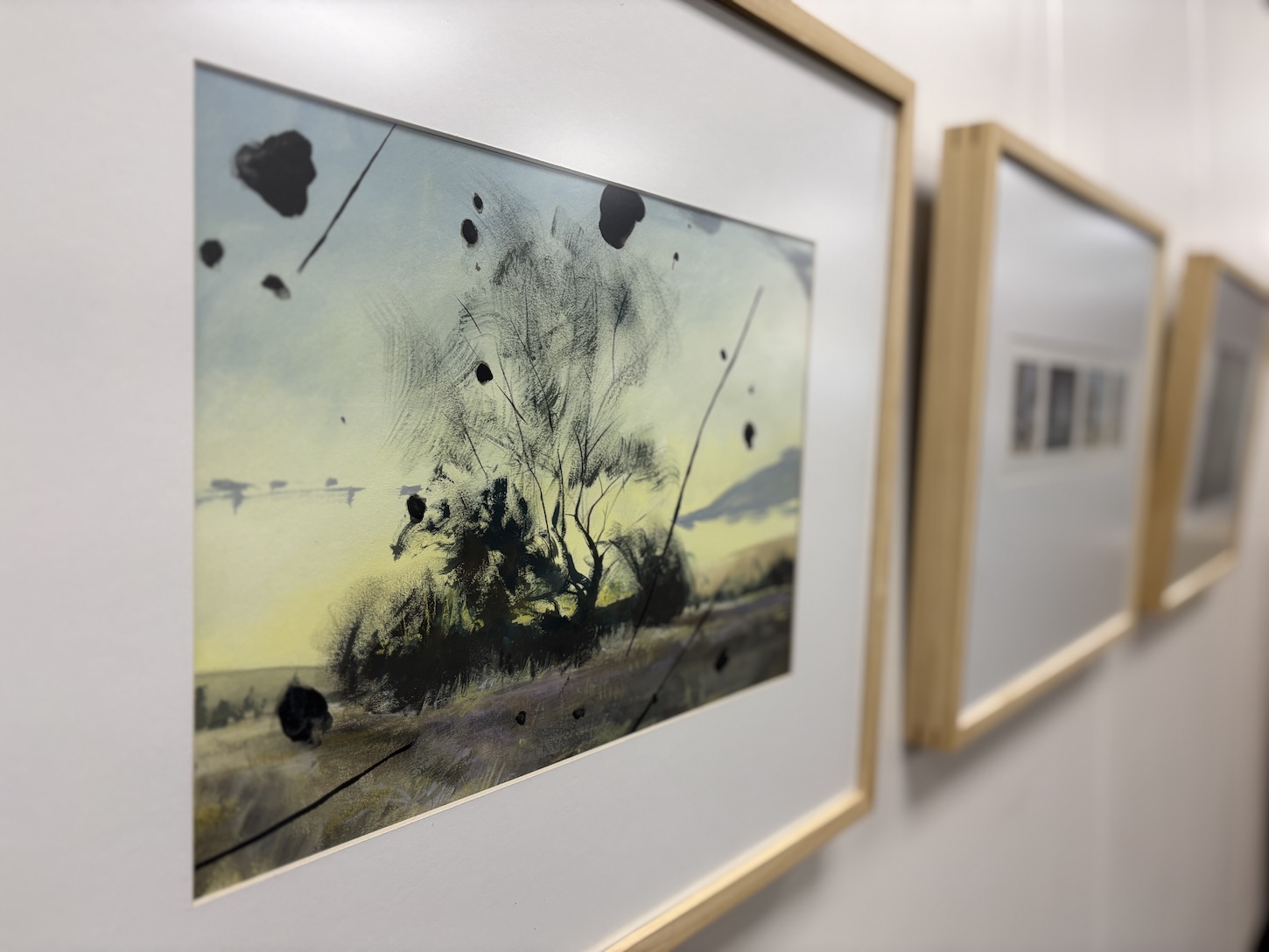A piece of art hanging on the wall