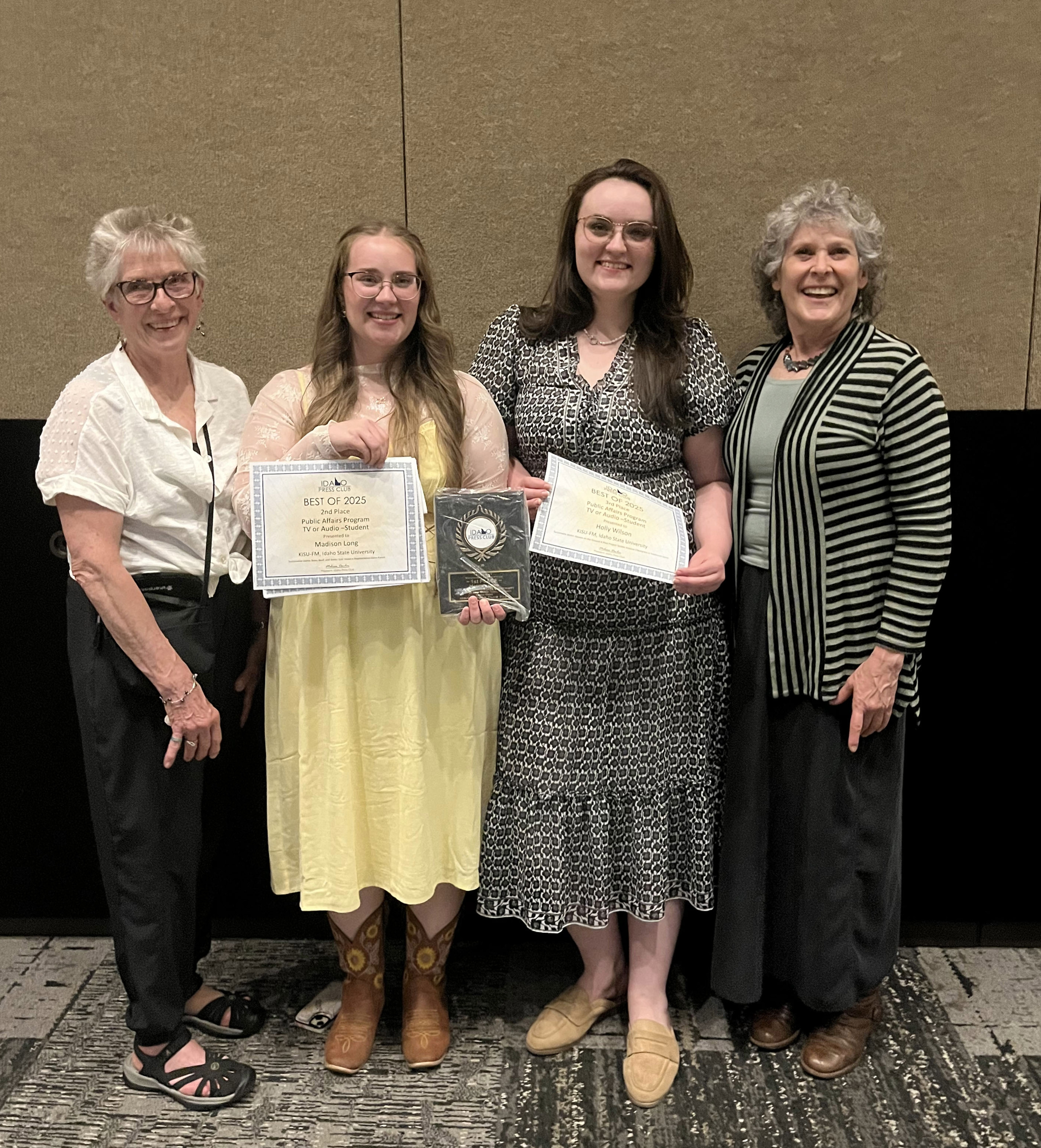 KISU staff and advisors at the 2026 Idaho Press Club Awards
