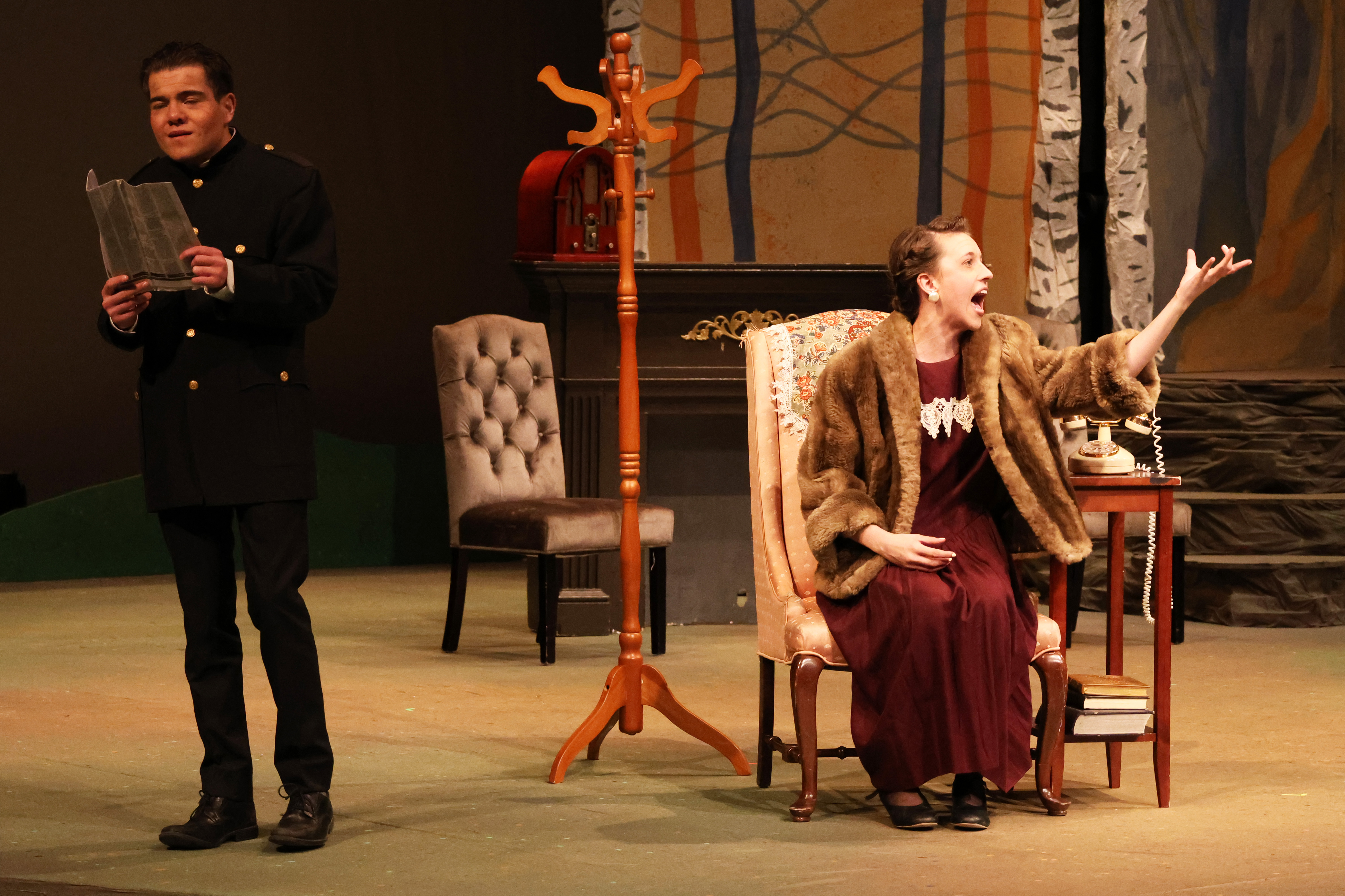 Skyline High School students perform a one-act production of “The Mousetrap” by Agatha Christie