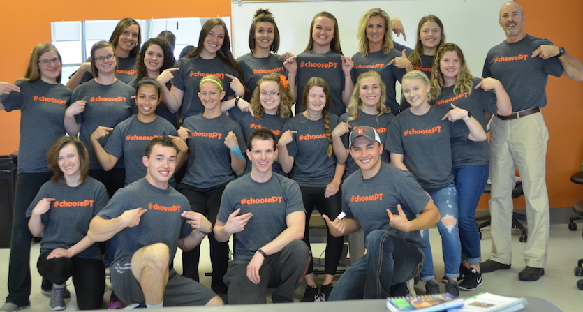 Photo of physical therapy assistant class and its instructor