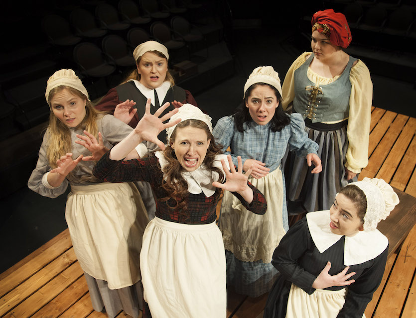 A photo of The Crucible cast members in costume.