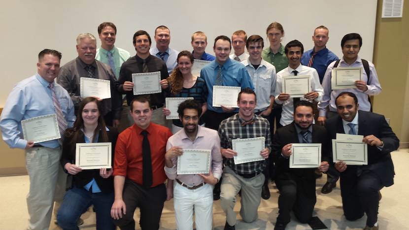 Group Photo of Engineering Student Winners. 