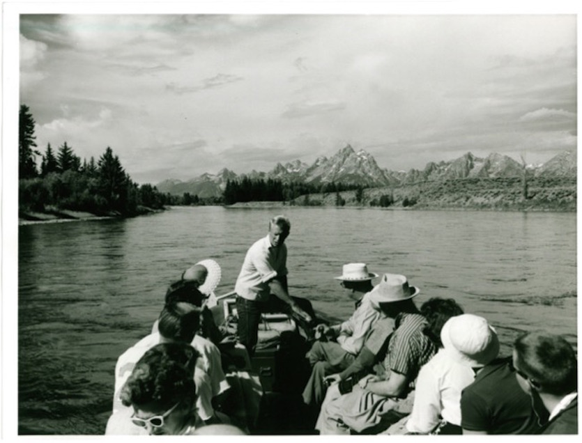 Historic photo of rafting guide Frank Ewing. Photo credit Frank and Patty Ewing personal files.