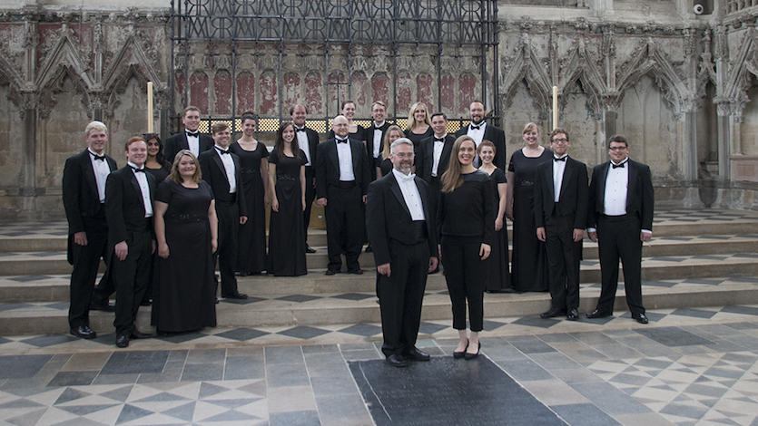 Photo of ISU Chamber Choir in a church