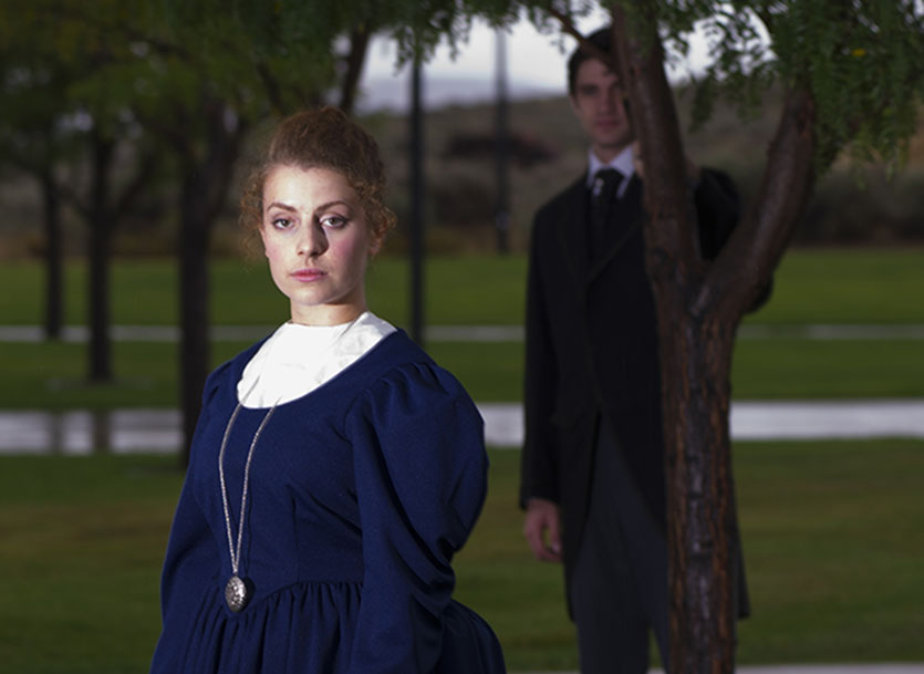 Photo of two actors in the play 