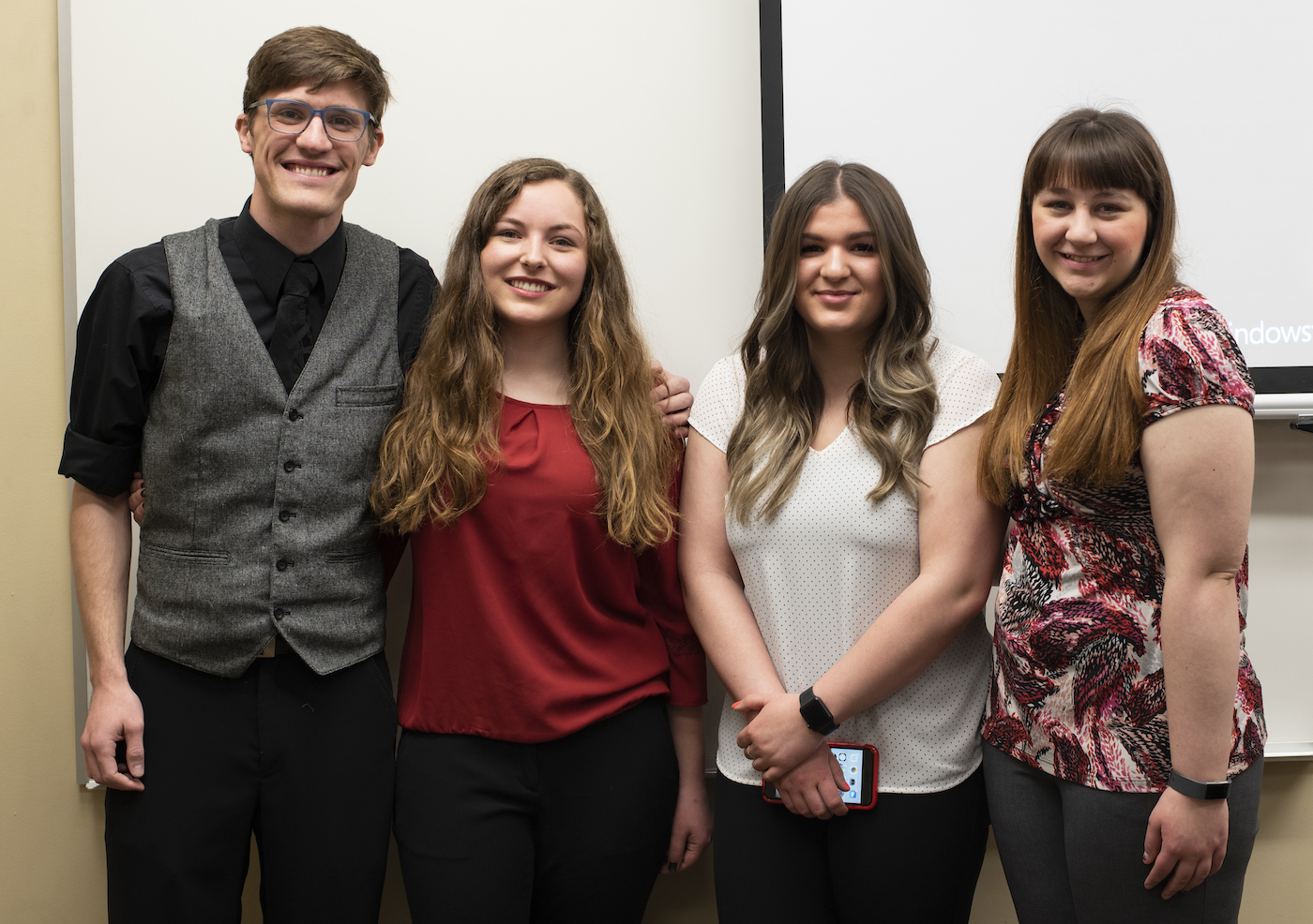 Burke Khapp, Rebecca Steed, Nicole Milford, and Victoria Steckline 