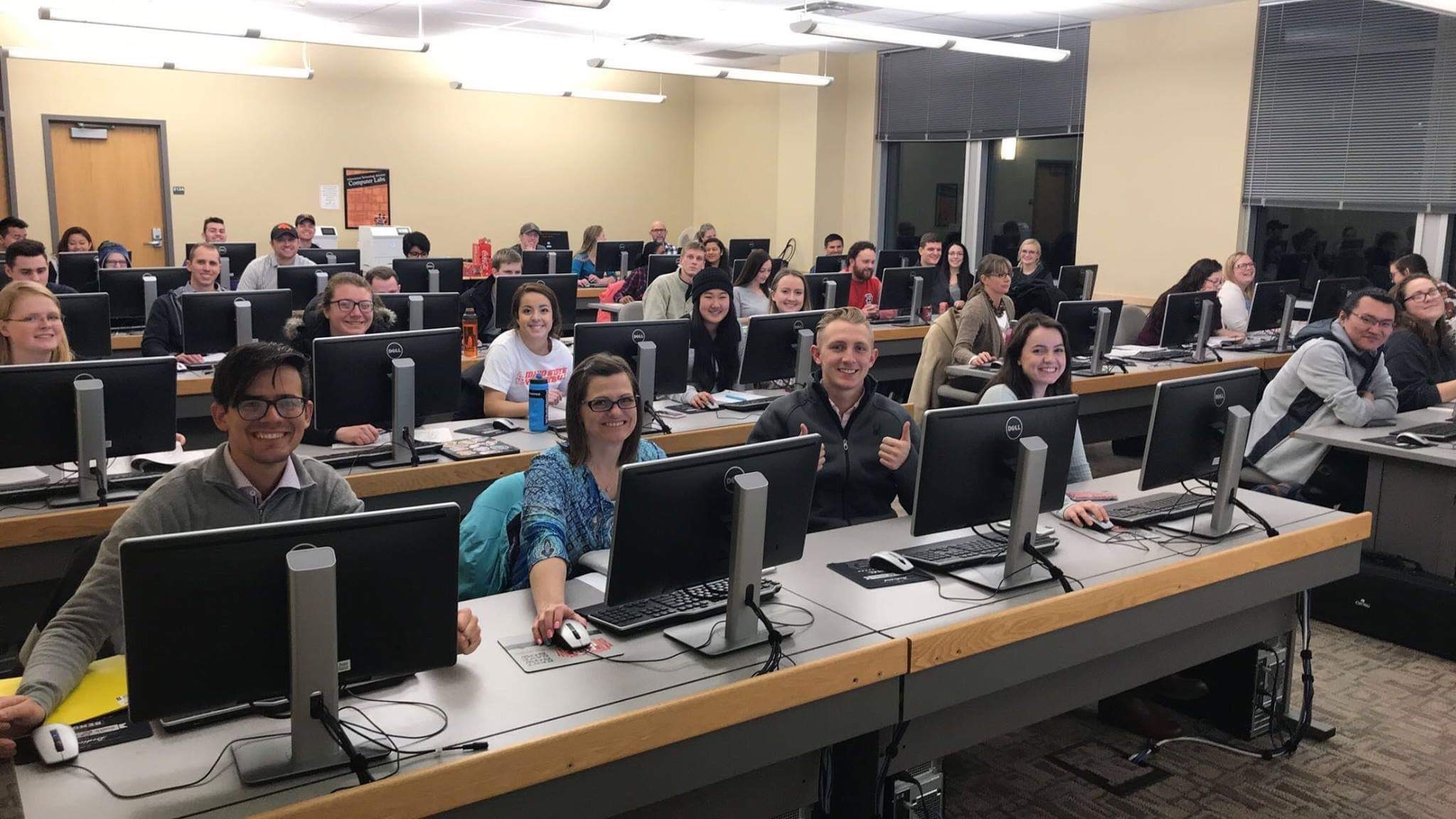 A photo of rows of students in their desks in the VITA class