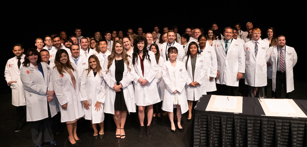 Students at 2019 Pharmacy White Coat Ceremony