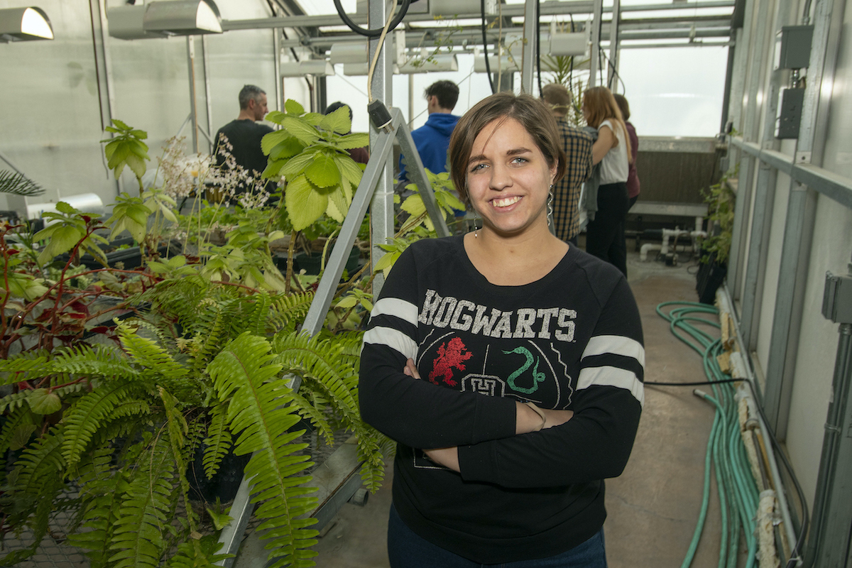 Ruth Andrews in lab.