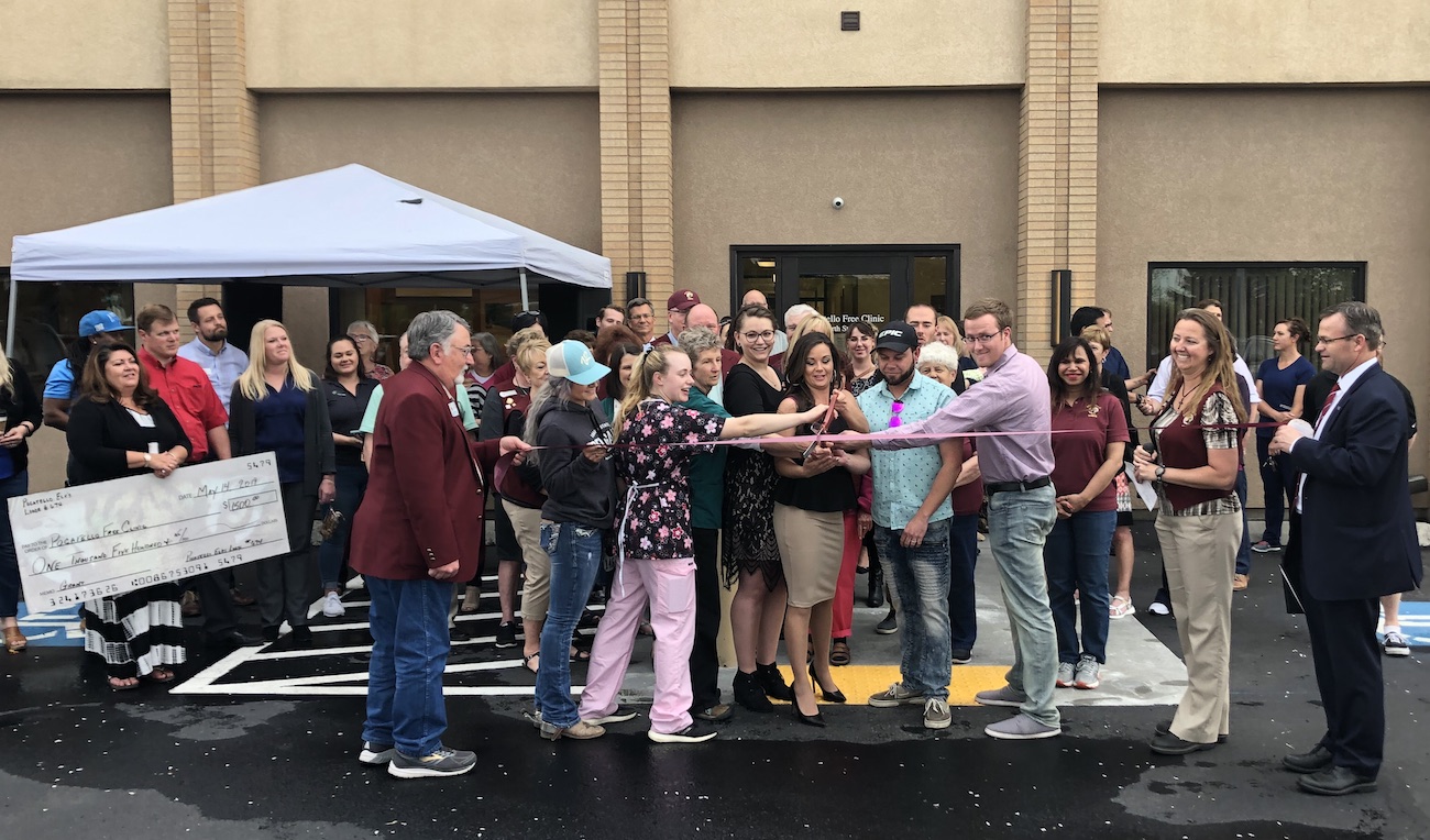 Photo of recent Pocatello Free Clinic ribbon cutting. 