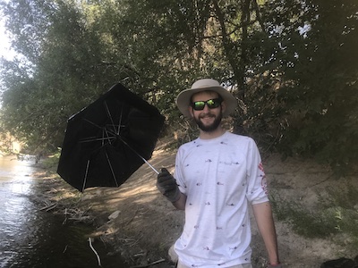 Student with umbrella pulled out of Portneuf