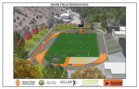 Drawing of renovated Davis Field