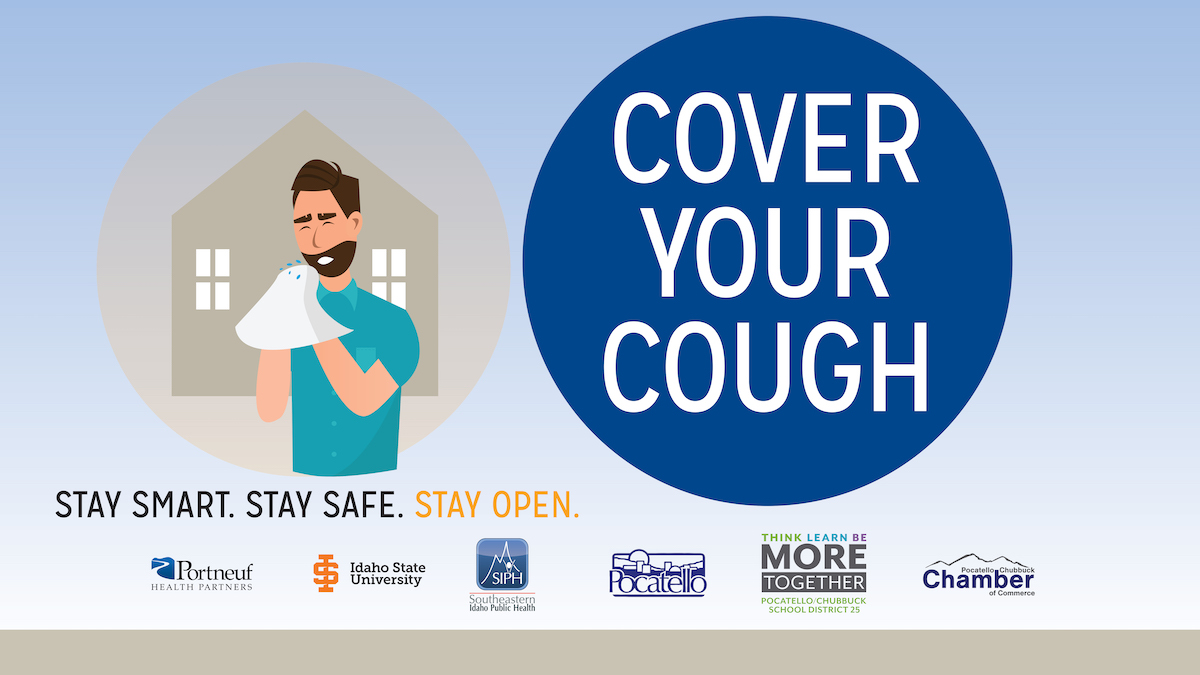 Poster about covering your cough to prevent spread of Covid-19