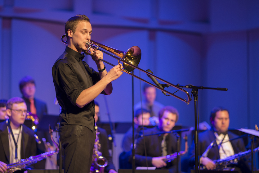 Photo of jazz trombonist