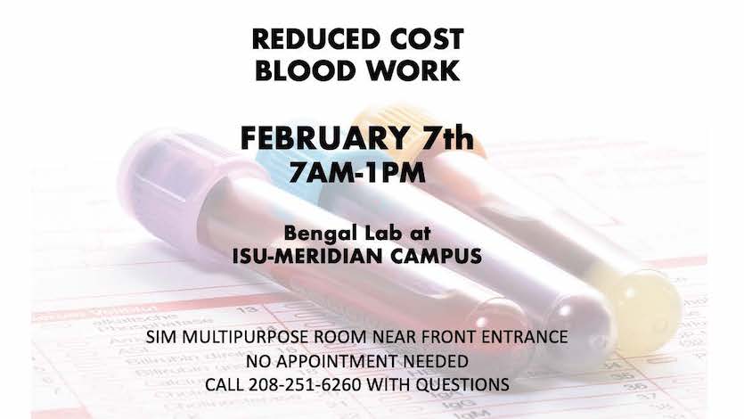 Flyer about reduced blood draw.