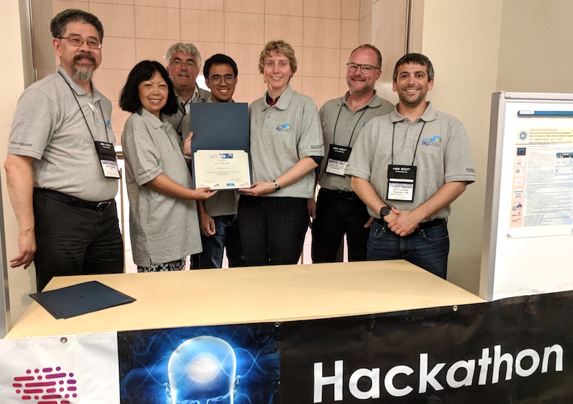 Hackathon winning team photo