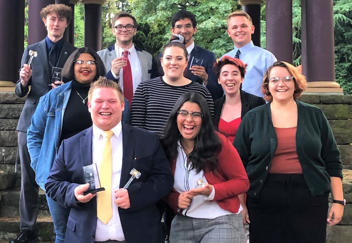 Debate team at Lewis and Clark