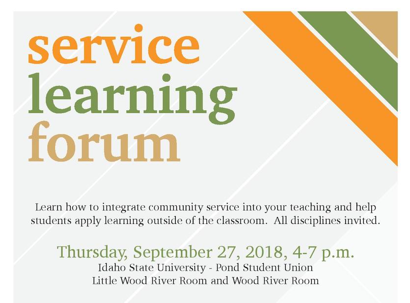 Poster for Service Learning Forum