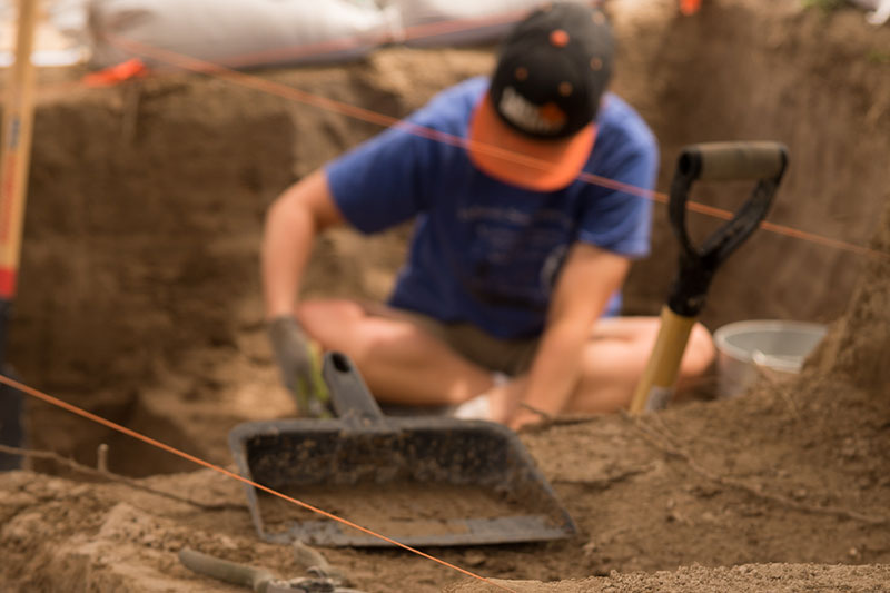 Digging at the site